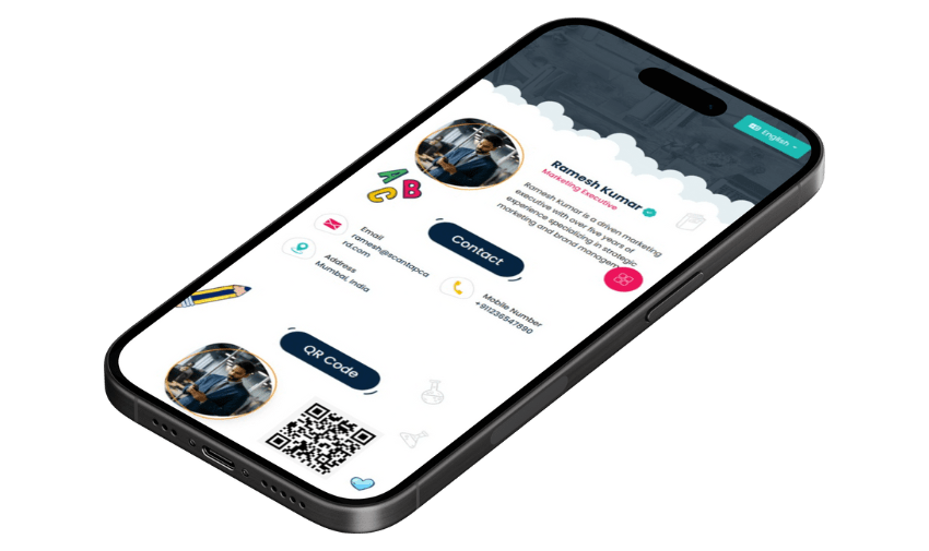 scan tap card tilt mockup
